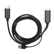 Adaptador de interfaz multimedia HD a DisplayPort, Plug and Play, profesional, 4K, cable de interfaz multimedia HD a DisplayPort de 1,8 m (negro)