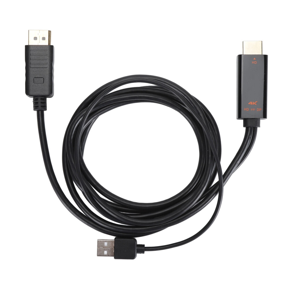 Chronus Hd Multimedia Interface To Displayport Adapter Professional Plug And Play 4K Hd Multimedia Interface To Displayport Cable 5.9Ft 6976918052872