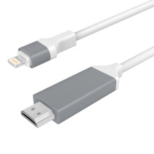 Adaptador Lightning para HDMI, Adaptador Apple MFi Certificado Lightning para HDMI, Adaptador iPhone para HDMI, Conector de TV HD 2K Conversor