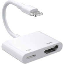 Chronus Apple MFi Certified Lightning to HDMI Adapter for iPhone, 1080P Digital AV Screen Mirroring Converter with Charging Port