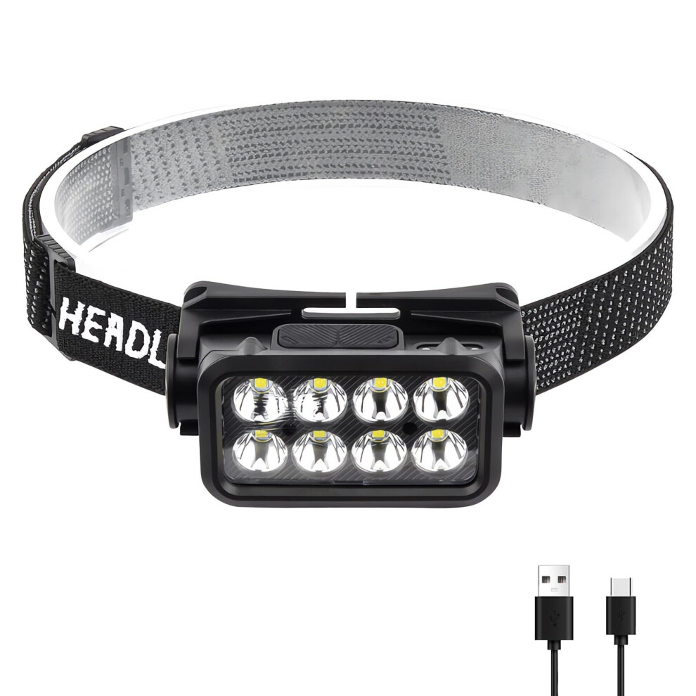 Chronus 1 PCS Rechargeable Headlamp Flashlight, 1000 Lumen Bright LED Head Lamp, 120 Angle Head Lights for Forehead, 5 Mode LED Headlamp-image-OPC-PG8N7FP-NEW