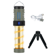 3-in-1 Mosquito Repellent Rechargeable Flashlight, Citronella Outdoor Mosquito Repellent 30 Ft., IPX5, Camping Light(Green)
