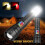 Super Bright Rechargeable Flashlight, 2in1 Flash Light Lantern High Lumens, Waterproof Red Camping Light(Black) 2