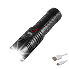 Linternas recargables de alto lumen, linterna superbrillante, linterna táctica ajustable, 5 modos, luz de mano impermeable para emergencias.