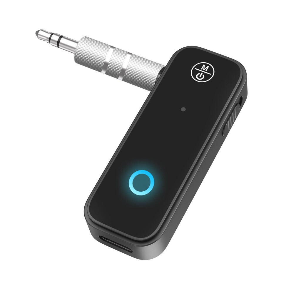 Chronus Aux Bluetooth Adapter For Car, 2 In 1 Bluetooth Transmitter Receiver For Hands-Free Call, Noise Cancelling 3.5Mm Aux Bluetooth 5.0 Receiver 6976918053022
