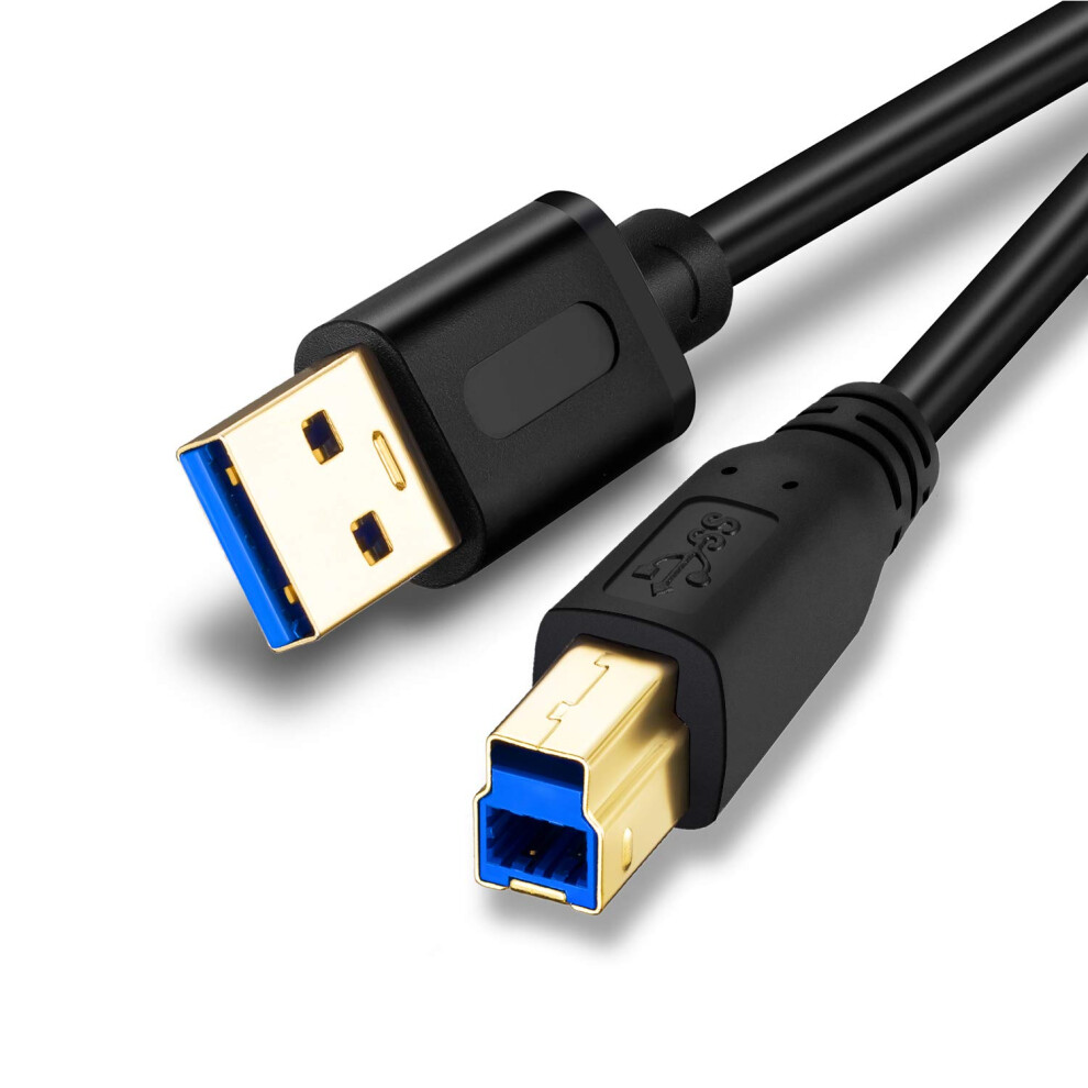 Chronus Usb 3.0 Cable A Male To B Male 3Ft,Superspeed Usb 3.0 A-B/A Male To B Male Cable - For Scanner, Printers, Desktop External Hard Drivers And 6976918052988