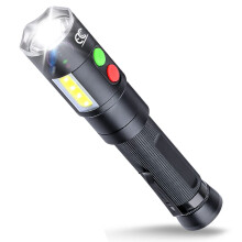 Chronus Self Defense Rechargeable Flashlight with 128dB Personal Alarms for Emergency or Safety,800 High Lumens,COB Work Light,Magnetic for