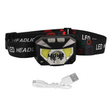 Rechargeable Headlamp,Mini Cycling Headlamp Led Headlight Lamp for Outdoor Running Hunting Hiking Camping Gear(Black)