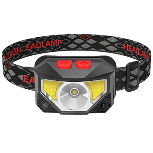 LED Headlamp Flashlight, Ultra-Bright Rechargeable, 8 Modes, White/Red Light, Waterproof(Black)