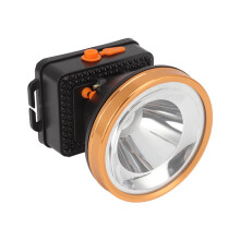 Headlamp Flashlight, Rechargeable Miner Headlight 1800MAH Aluminum Alloy Ring LED with Charger for Outdoor Adventure(Black)