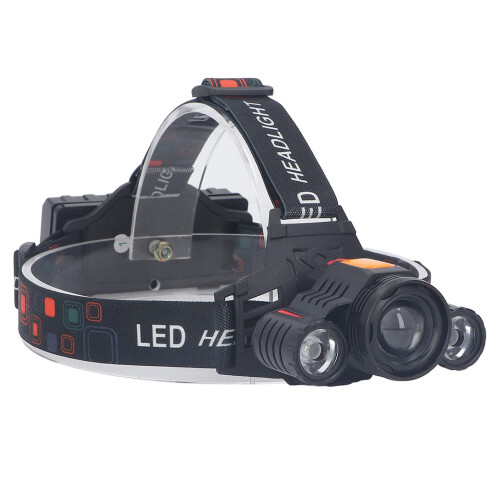 Rechargeable Headlamp, Headlamp Flashlight Work Headlight Modes Angle Adjustable Waterproof USB Charging Work Light for Outdoor Use(Black)
