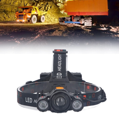 Rechargeable Headlamp, Headlamp Flashlight Work Headlight Modes Angle Adjustable Waterproof USB Charging Work Light for Outdoor Use(Black) 1