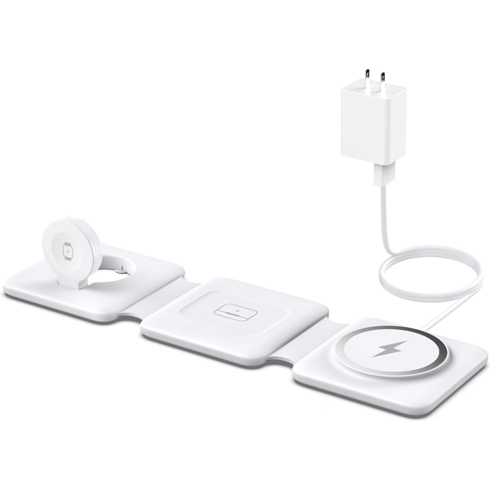 Chronus 3-In-1 Foldable Magnetic Wireless Charger Stand For Iphone, Apple Watch & Airpods 6976918052292