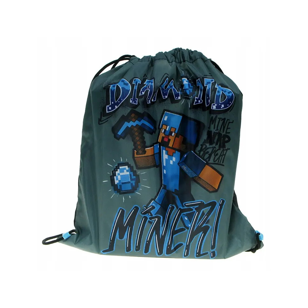Minecraft Drawstring Gym Bag Backpack 32 x 36 cm