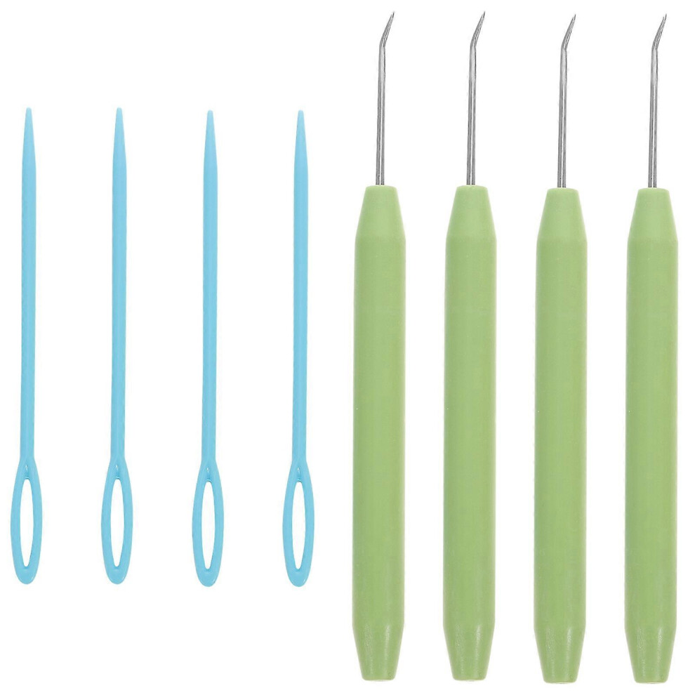 Kricely (As Show, One Size) 4 Sets Crochet Sets Weave Knitting Needles Sewing Knitting Needles Crochet Hooks Accessories Looming Hooks Loom Knit Hook