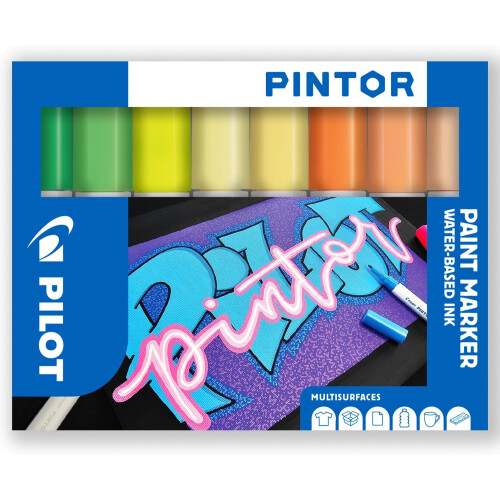 Pilot (Citrus) Pilot Pintor Permanent Marker Pens Medium - 8 Pack