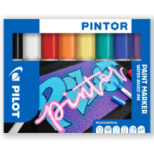 (Essential) Pilot Pintor Permanent Marker Pens Medium - 8 Pack