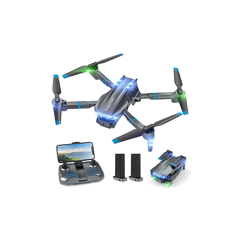 Toprcboxs H24 Drone With 4K Hd Camera For Kids And Adults, Foldable Camera Kids Drone Toys Gifts For Boys And Girls