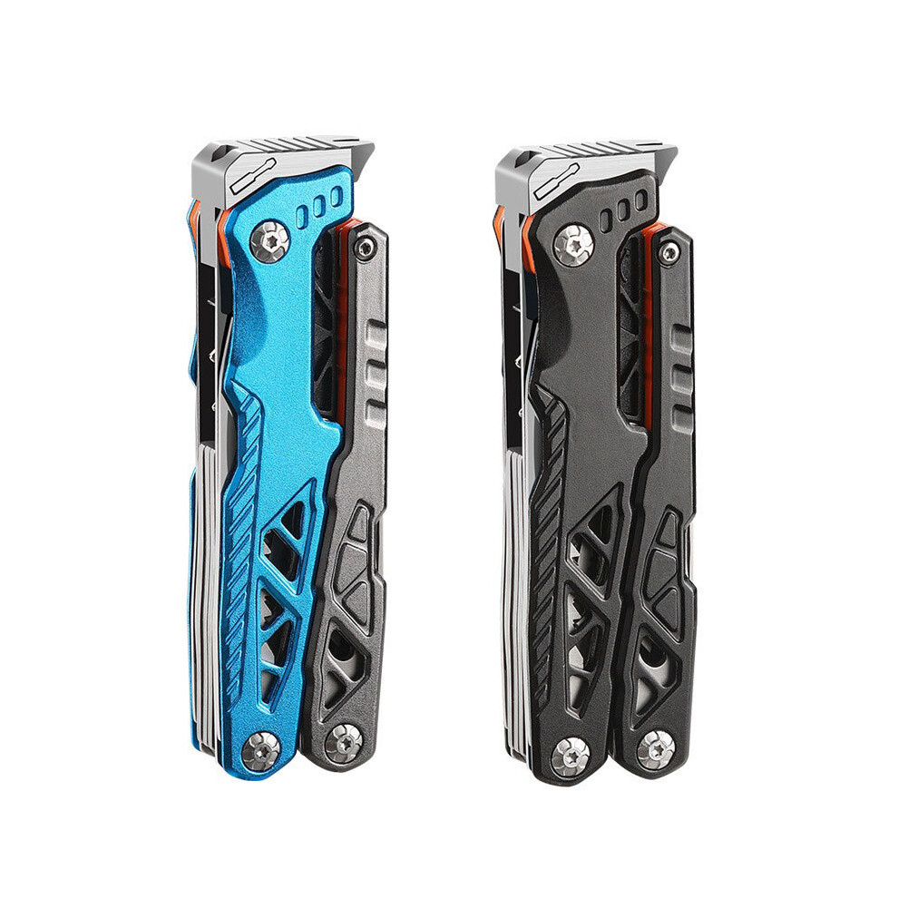 (Light Blue) Multifunctional folding pliers vise pliers sharp-nosed pliers outdoor knife pliers portable universal tool pliers knives
