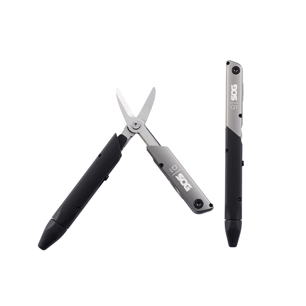 (Q1) SOG 4 in 1 BATON Q1 Multi-Tool Folding Scissors Tactical Pen Multifunctional Pocket Portable Screwdriver Bottle Opener Tools