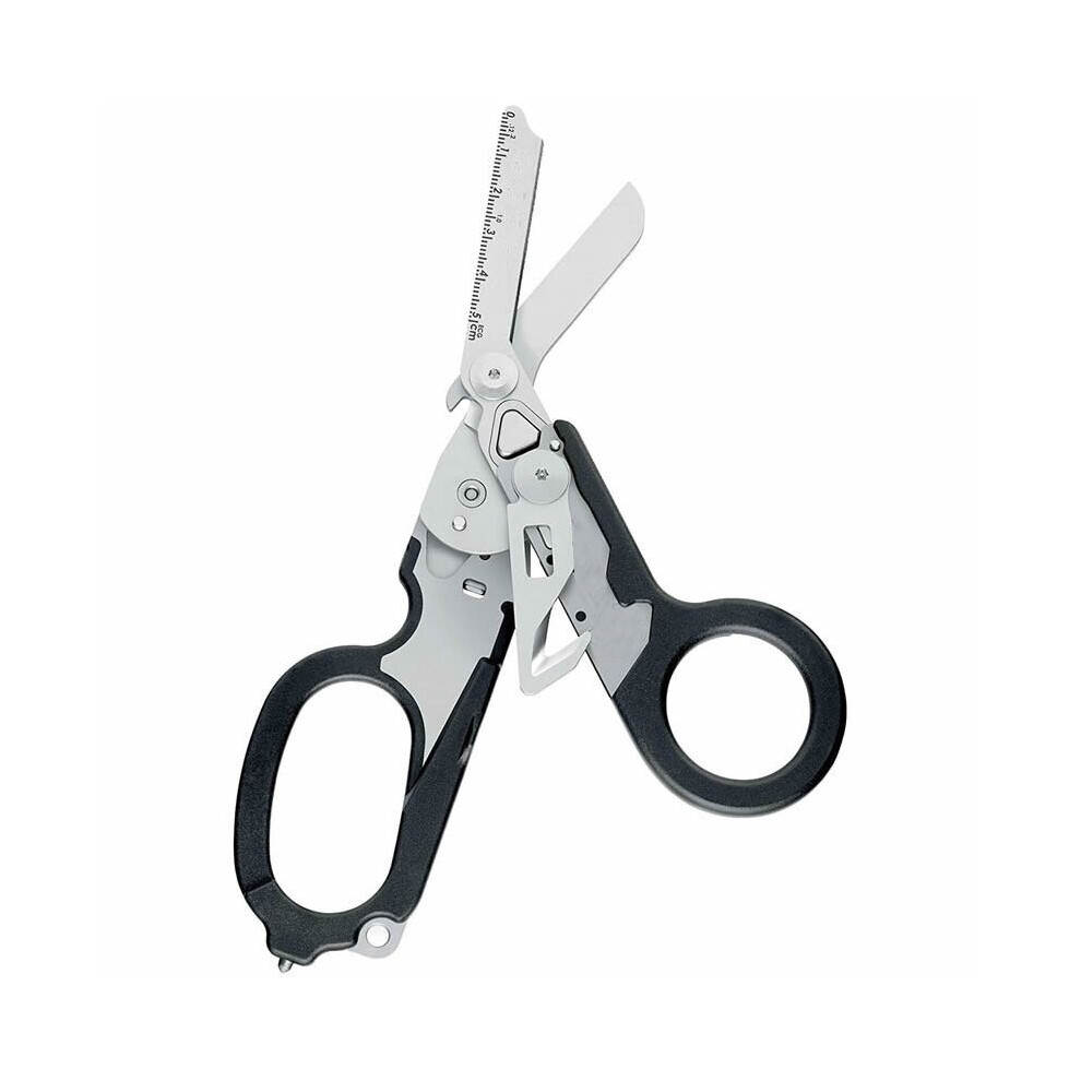 (Black) Multifunction XIAOTREE First Aid Tactical Folding Scissors Outdoor Survival Tool Combination Tactical Scissors Stainless