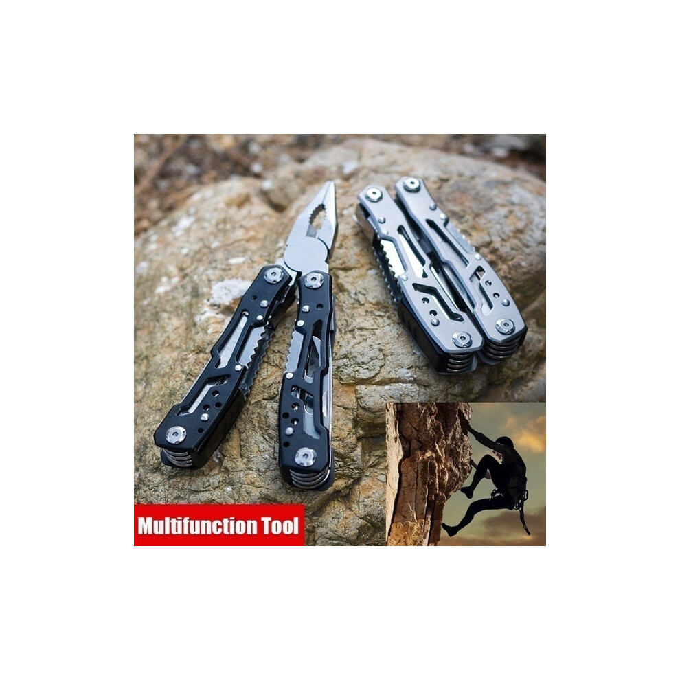 (Black) Creative 15 IN 1 Multi Tools Folding Pliers Camping   Outdoor Survival  with Nylon Bag