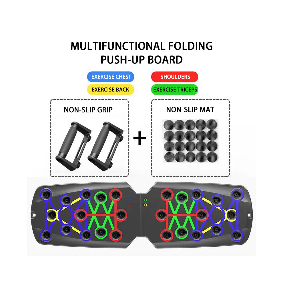 (Board) Push-up Board Set Portable Multifunctional Push-up Bar Foldable Fitness Equipment For Chest Abdomen Arms/Back Training
