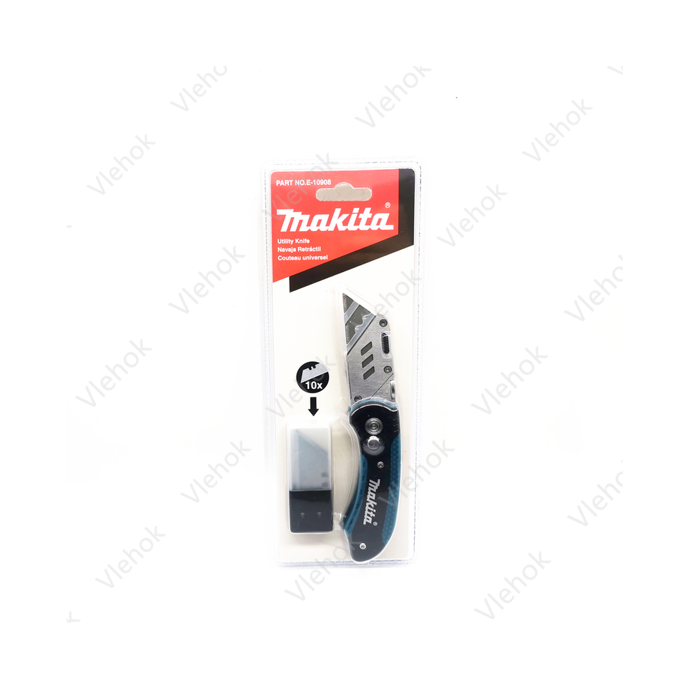 (E-10908) Makita E-10908 Utility Knife Folding Knife Pipe Cutter Pocket Knife Wood Handle Knife Paper Cutter Unpacking Cutter Industri