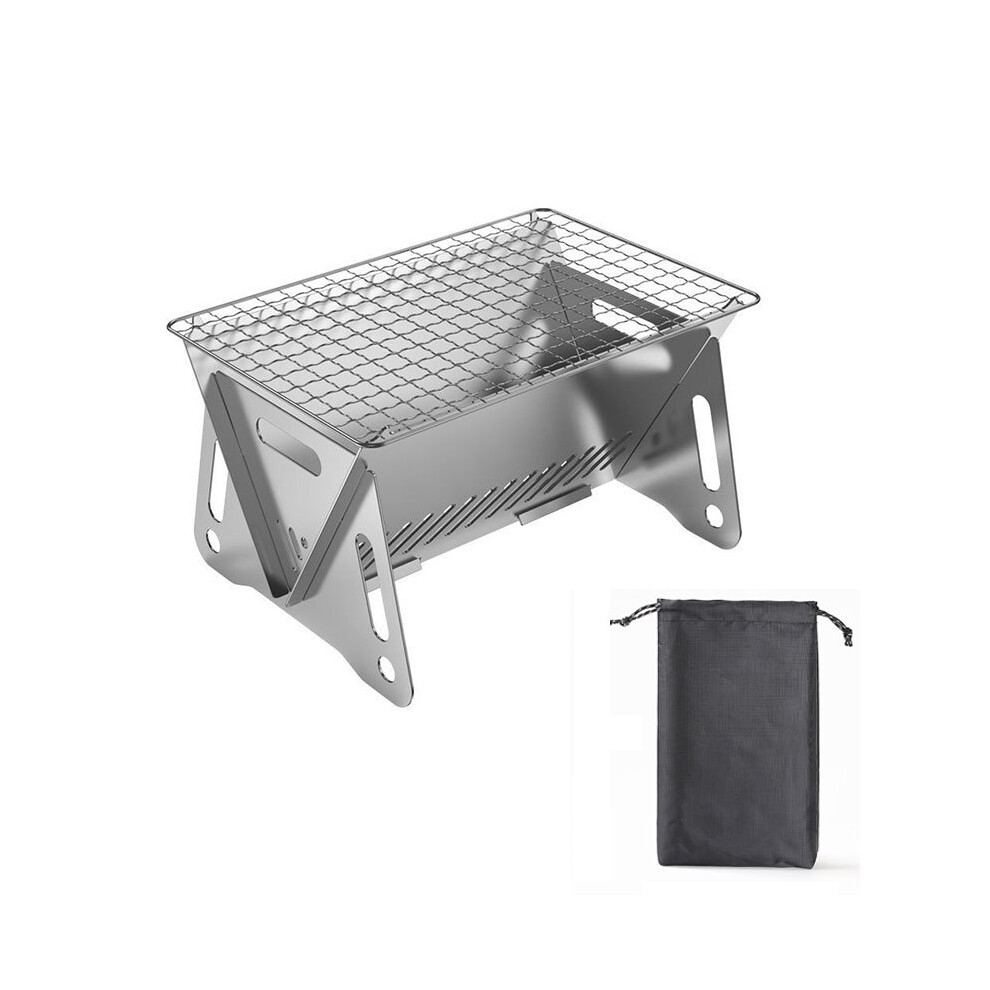 (WJT010) Camping Barbecue Grill Portable Folding Outdoor Heating Stoves Stainless Multifunction Picnic BBQ Rack Charbroiling Device