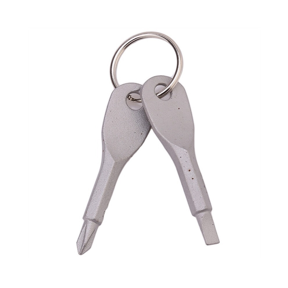 (C Silver 6x1.6cm) 1Pc Outdoor Camping Supplies Stainless Steel Folding Knife Mini Square Head Multi-function Pocket Knife Keychain Pendant