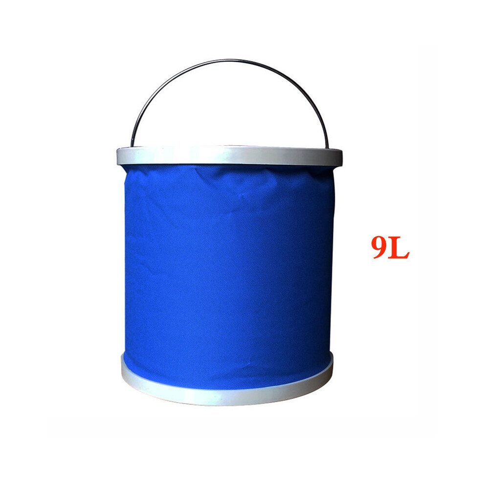 (9L  bucket) Thicken Portable Multifunctional Folding Bucket Outdoor Backpack Camping Hiking Trip Fishing Wash Cleaning Tool