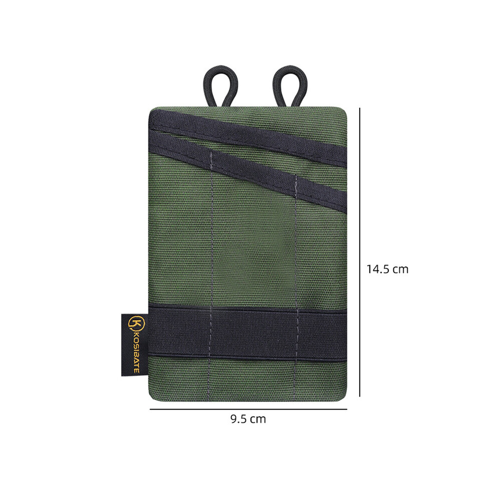 (1pc Army Green) Multifunctional EDC Storage Bag Outdoor Portable Tool Bag Tactical Knife Pen Foldable Credit Card Clip Wallet Hanging Waist