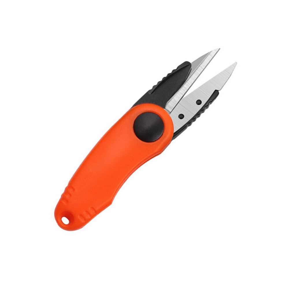(Orange 1pc) 1PC Folding Fishing Scissors Horse Line Scissors Multifunction Portable Scissor Plier Cut PE Braid Lin Fishing Tools Accessories