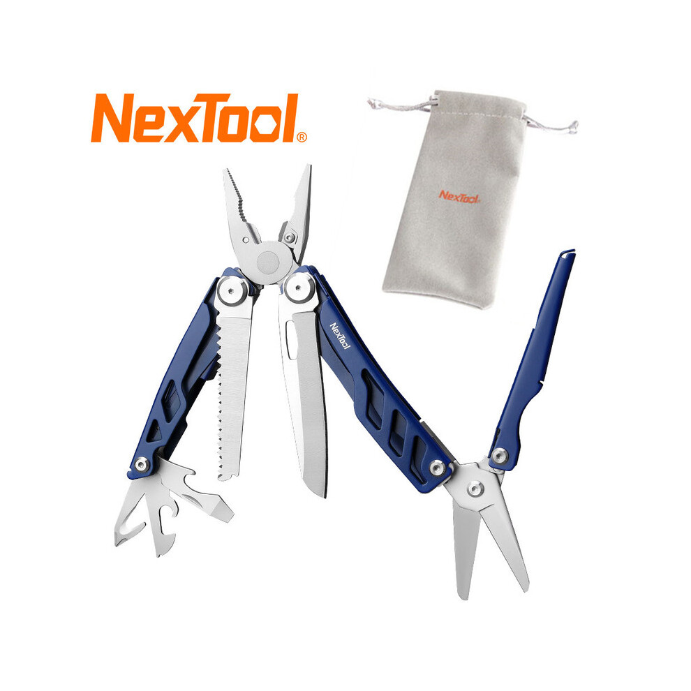 (Blue Flagship Pro) Nextool Flagship Pro 16 In 1 Folding Knives Pocket Knife Multifunctional Plier Scissors Fishing EDC Multitools Survival
