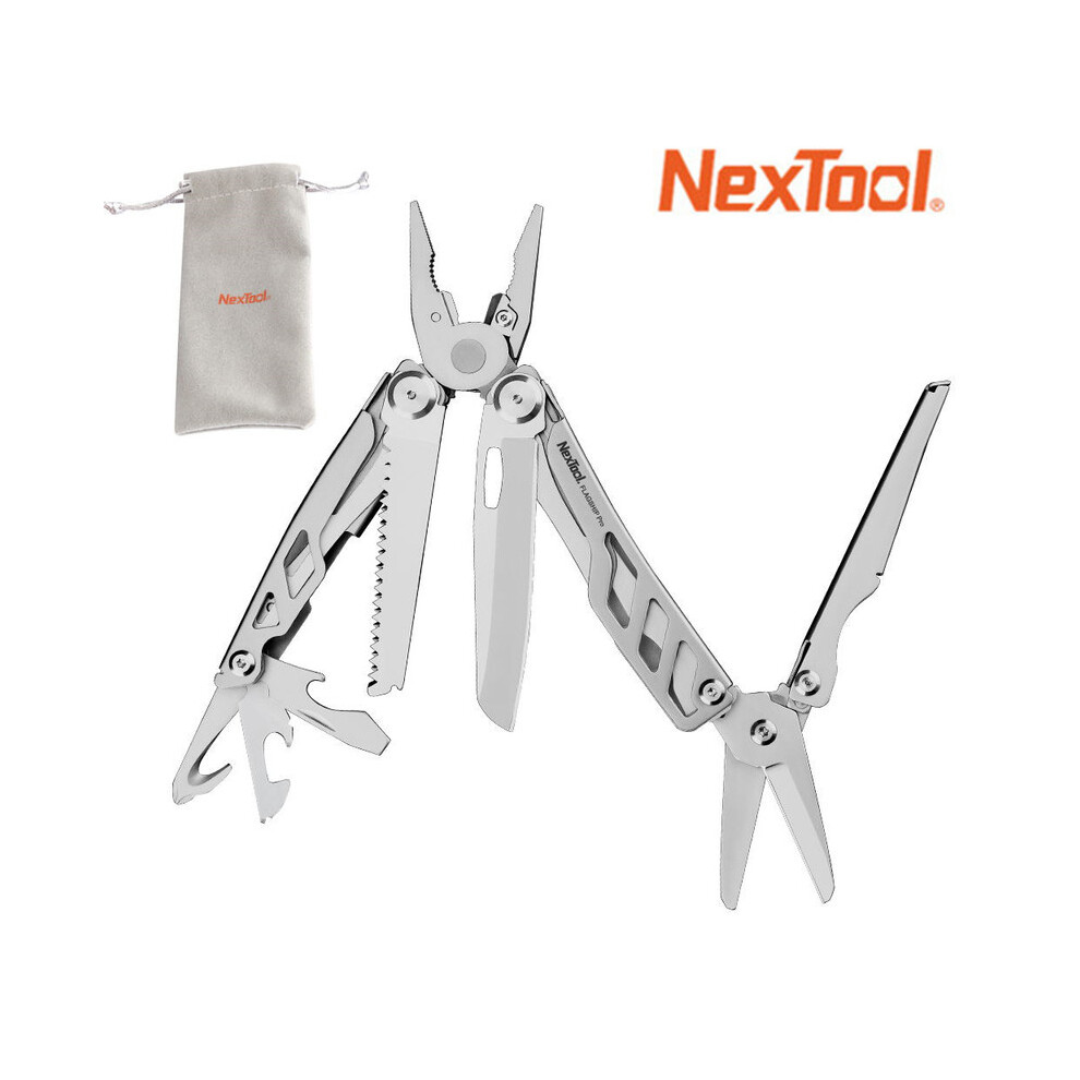 (Silver Flagship Pro) Nextool Flagship Pro 16 In 1 Folding Knives Pocket Knife Multifunctional Plier Scissors Fishing EDC Multitools Survival