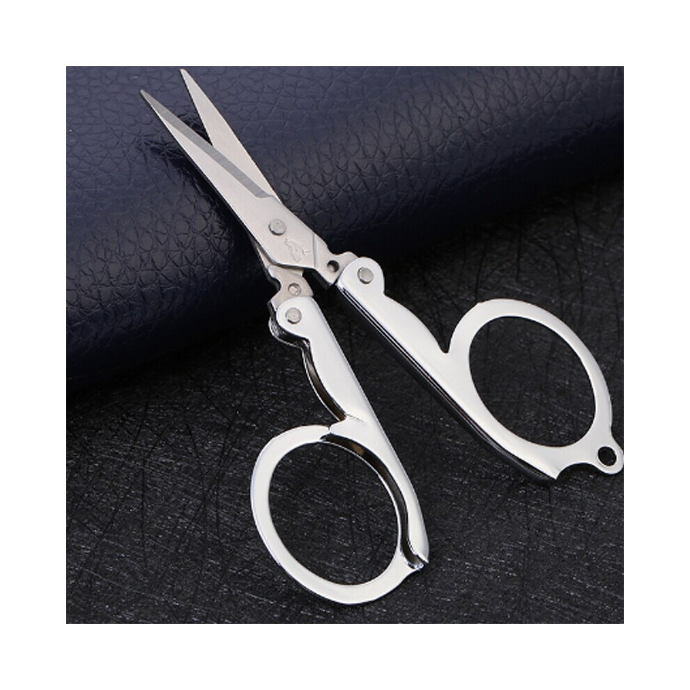 (1pc) Folding Pocket Scissors Multifunctional Stainless Steel Folding Small Scissors Household Mini Thread Cutting Nail Tools