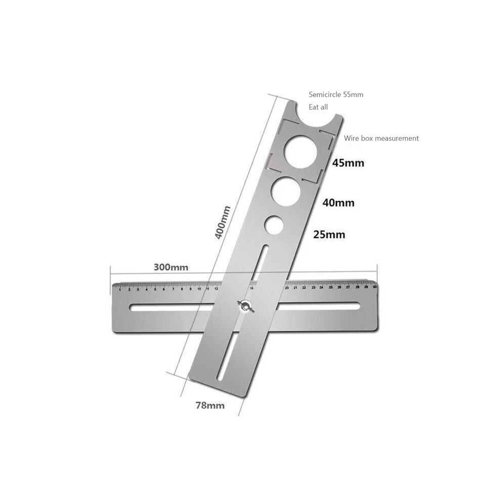 (2mm) Ceramic Tile Hole Locator Universal Adjustable Mud Tile Glass Fixed Punch Multi-functional Tiling Tool Double Head Folding