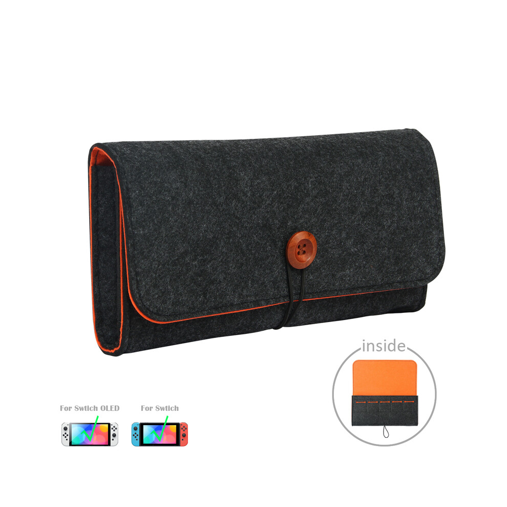 (01 ) Carrying Storage Bag Game Card Host Portable Travel Protection Cover For Nintendo Switch Oled Ns Carry Protective Pouch Black 9190758641264