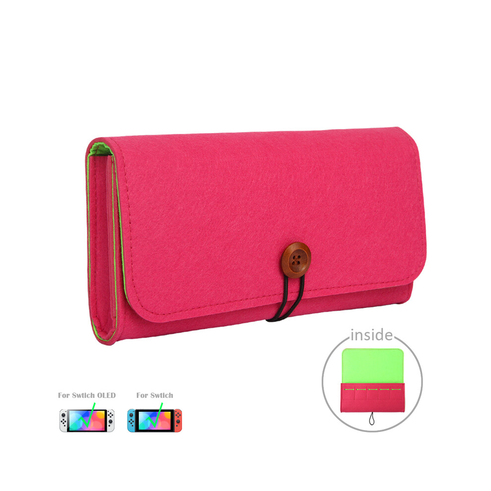(04 Rose) Carrying Storage Bag Game Card Host Portable Travel Protection Cover For Nintendo Switch Oled Ns Carry Protective Pouch 9190758641066