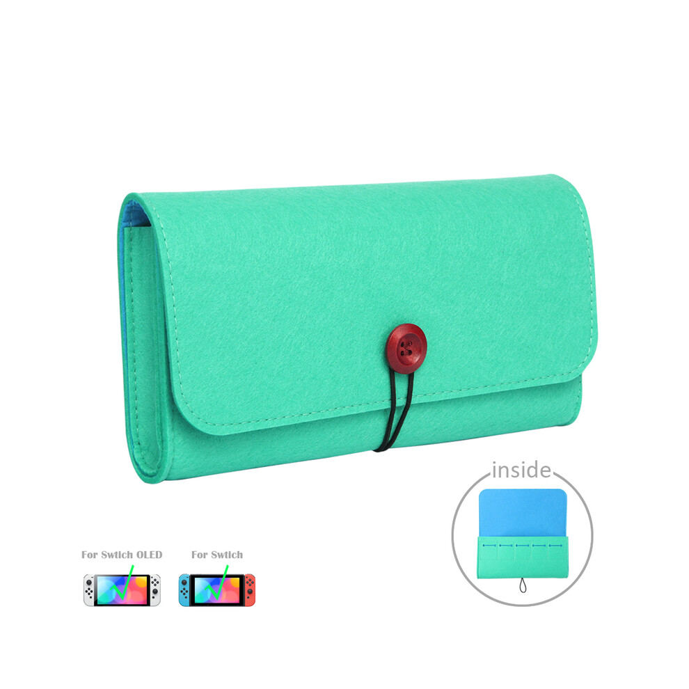 Maxpower (08 Lightgreen) Carrying Storage Bag Game Card Host Portable Travel Protection Cover For Nintendo Switch Oled Ns Carry Protective Pouch