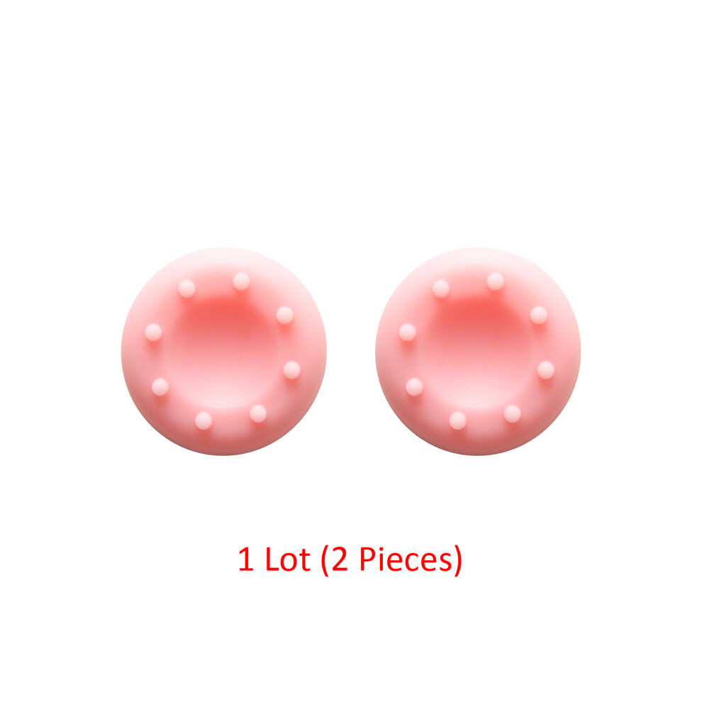 Maxpower (Pink) Silicone Joystick Caps Controller Thumb Stick Grips For Sony Playstation Dualsense Dualshock 5 4 Ps5 Ps4 For Nintendo Switch Pink
