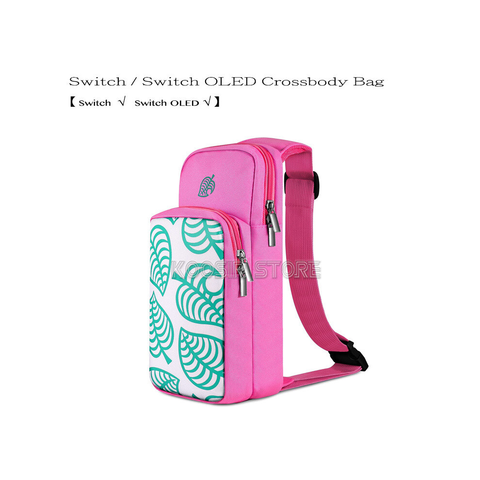 (Cross Bag 1) For Nintendo Switch OLED Accessories Carrying Case Switcholed Hard Shell Game Card Box Nintendo Switch Animal Crossing Theme