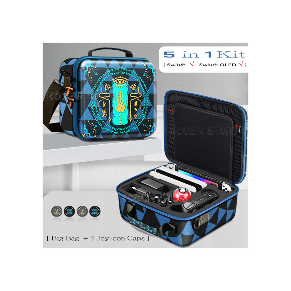 Maxpower (Big Bag A) For Nintendo Switch Oled Storage Carrying Case Nintendo Switch Zelda Tears Of The Kingdom Theme Hard Cover Shell Shoulder