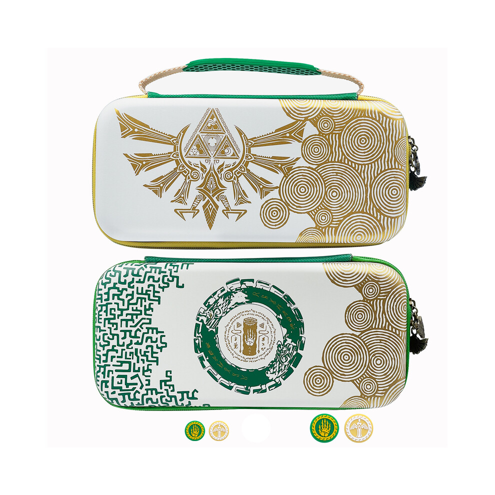 Maxpower ( Case 2Ns 2Pro) Carrying Case With Thumb Grips For Nintendo Switch, The Legend Of Zelda Tears Of The Kingdom White