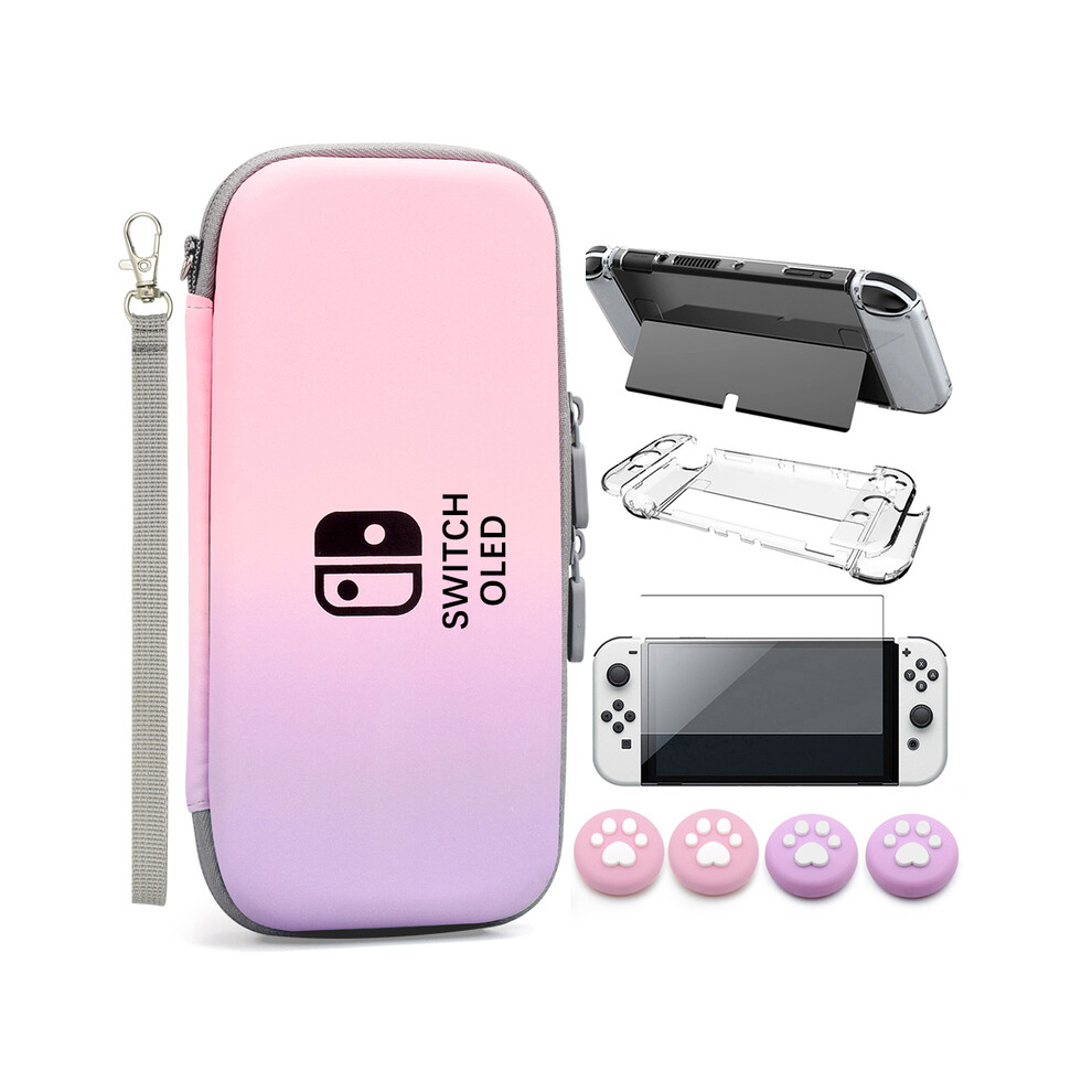 (Kit 3) Switch Oled Storage Carry Case Kit Hard Shell Dockable Console Cover Pouch Screen Protector For Nintendo Switch Oled Film 9190758644524