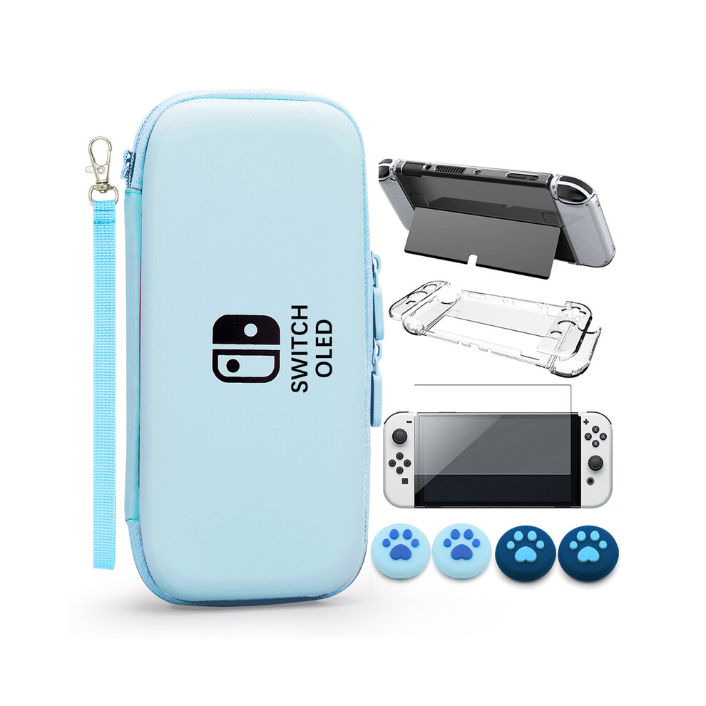 Maxpower (Kit 5) Switch Oled Storage Carry Case Kit Hard Shell Dockable Console Cover Pouch Screen Protector For Nintendo Switch Oled Film