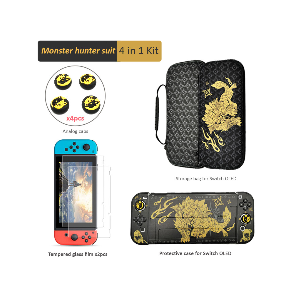 (N(SWITCH OLED)) 2021 Monster Hunter Storage Bag for Nintendo Switch Travel Carrying Case Protective Shell for NS Switch Console Game Accessories-image-OPC-PG8NJYF-NEW