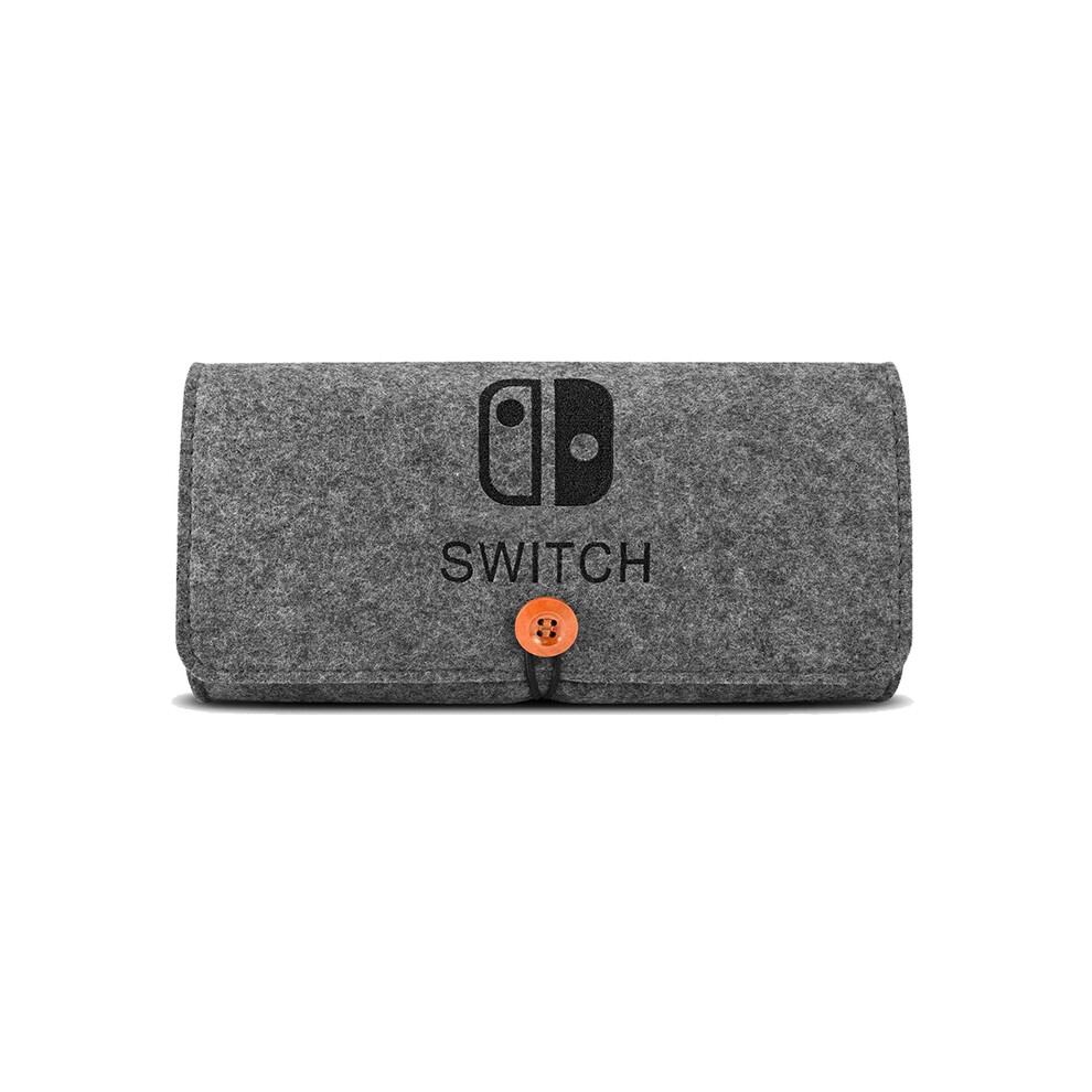 Maxpower (Deep Switch Lite) Ultra Slim Felt Pouch Carrying Case Compatible With Nintendo Switch Lite Game Accessories Storage Bag Portable Handheld Gray