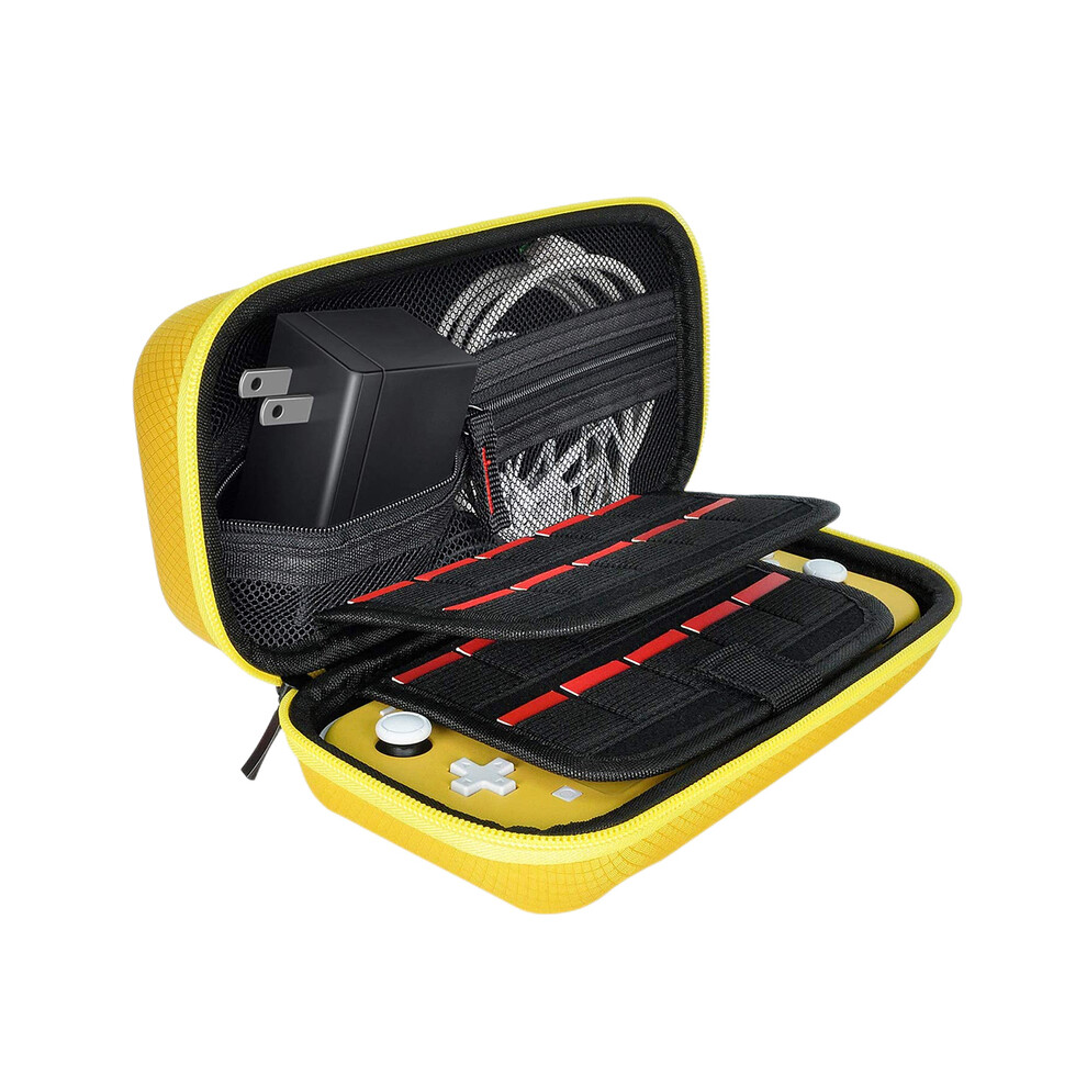 (Yellow Bag) Portable Storage Bag Shockproof Carrying Case Pouch Anti-Scratch Hardshell Case for Nintend Switch Lite Console&Game Accessories