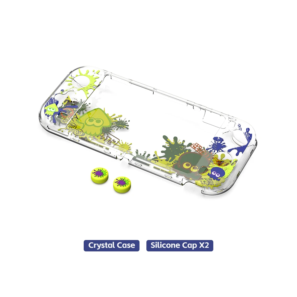 Maxpower (Ns Lite Case) Data Frog Anti-Slip Protective Cover Compatible-Nintendo Switch Lite Full Cover Crystal Shell Case Game Console Accessories